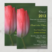 Mooie roze buikbloemgraduatie kaart (Voorkant / Achterkant)