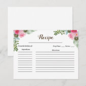 Mooie Roze Cactus Receptkaart Briefkaart (Voorkant / Achterkant)