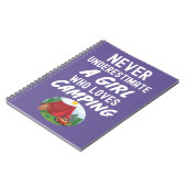 Mooie Roze Campingcadeaus Voor Baby Meisjes Kinder Notitieboek (Linkerzijde)