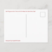 Mooie Roze Capibara Ik Hou Van Jou Aangepaste Naam Briefkaart (Achterkant)