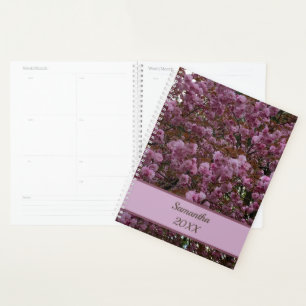 Mooie roze Cherry Tree-fotografie personaliseren Planner