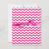 Mooie Roze Chevron Foto Afstuderen Kaart (Achterkant)