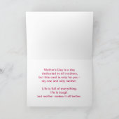 Mooie roze chevron moederdag kaart (Binnen)