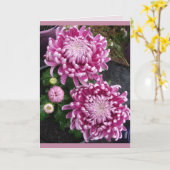 Mooie roze chrysanthemum bloemen bloemkaart kaart (Gele Bloem)