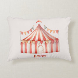 Mooie roze circus tent voor kinderen accent kussen