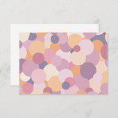 Mooie roze cirkels bedankkaart (Voorkant / Achterkant)