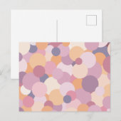 Mooie roze cirkels briefkaart (Voorkant / Achterkant)