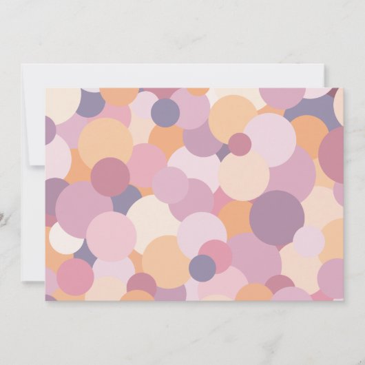 Mooie roze cirkels feestdagenkaart (Voorkant)