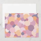 Mooie roze cirkels feestdagenkaart (Voorkant / Achterkant)