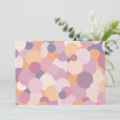 Mooie roze cirkels feestdagenkaart (Staand voorkant)