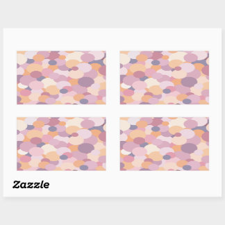 Mooie roze cirkels rechthoekige sticker