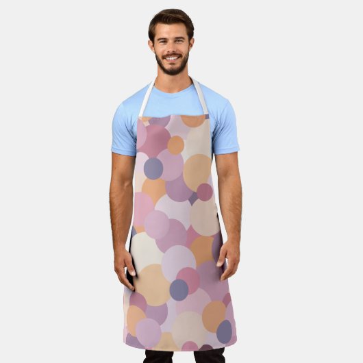 Mooie roze cirkels schort (Gedragen)