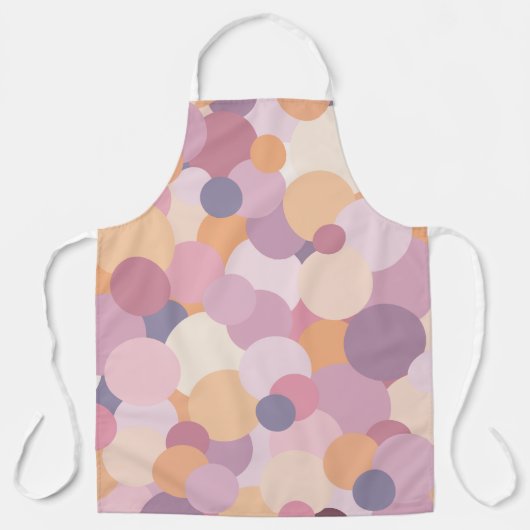 Mooie roze cirkels schort (Voorkant)