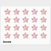 Mooie roze cirkels ster sticker (Vel)