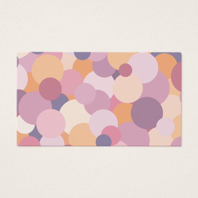 Mooie roze cirkels visitekaartje (Voorkant)