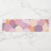 Mooie roze cirkels waterfles etiket (Enkel label)