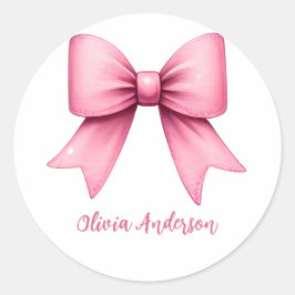 Mooie Roze Coquette Strik Esthetisch meisjesachtig Ronde Sticker