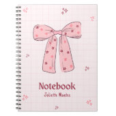 Mooie Roze Coquette Striking Notitieboek (Voorkant)