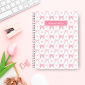 Mooie Roze Coquette Strikken Hartjes Gepersonalise Notitieboek