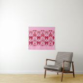 Mooie Roze Coquette Wandtapijt Wandkleed (In Situ (horizontaal))
