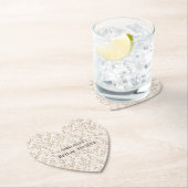 Mooie Roze Crème Kleur Bloemige Bruidsdouche Kartonnen Onderzetters (Insitu)