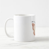 Mooie Roze Crème Vlinder Koffiemok (Links)
