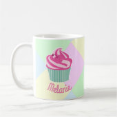Mooie Roze Cupcake Aangepaste Kleuren Koffiemok (Links)