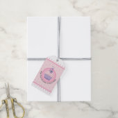 Mooie Roze Cupcake Aanpasbare Verjaardag Cadeaulabel (Met Touw)