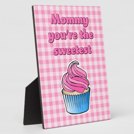 Mooie roze cupcake fotoplaat (Zijkant)