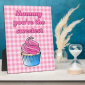 Mooie roze cupcake fotoplaat (Zijkant)