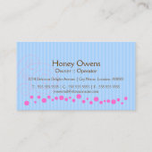 Mooie Roze Cupcake met Kers Visitekaartje (Achterkant)