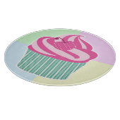 Mooie Roze Cupcake Pastelkleuren Snijplank (Hoek)