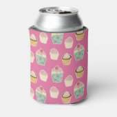 Mooie roze cupcake patroon blikjeskoeler (Blikje Achterkant)