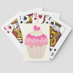 Mooie Roze Cupcake Speelkaarten