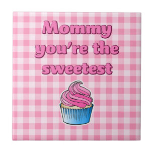 Mooie Roze Cupcake Tegeltje