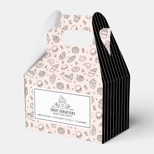 Mooie Roze Cupcake Zakelijke Favorietendoos Klein Bedankdoosjes (Voorkant Zijde)