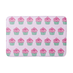 Mooie Roze Cupcakes Patroon Pastelroze Badmat
