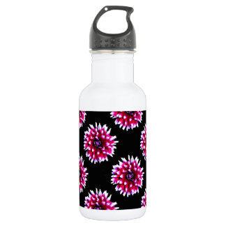 Mooie Roze Dahlia Bloem Natuur Patroon Waterfles