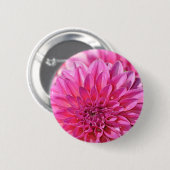Mooie roze dahlia bloesems ronde button 5,7 cm (Voorkant /achterkant)