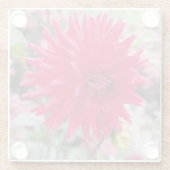 Mooie roze Dahlia Flower Glazen Onderzetter (Achterkant)