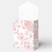 Mooie Roze Damast Ontwerp Doos Bedankdoosjes (Geopend)