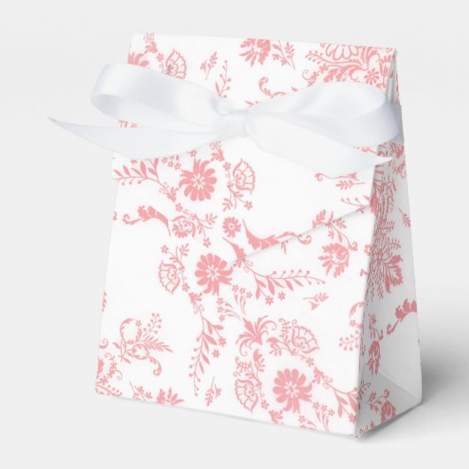 Mooie Roze Damast Ontwerp Doos Bedankdoosjes (Voorkant Zijde)