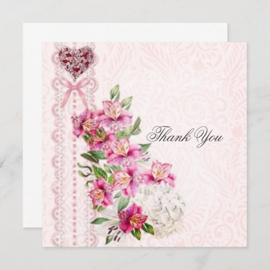 Mooie roze dank (Voorkant / Achterkant)