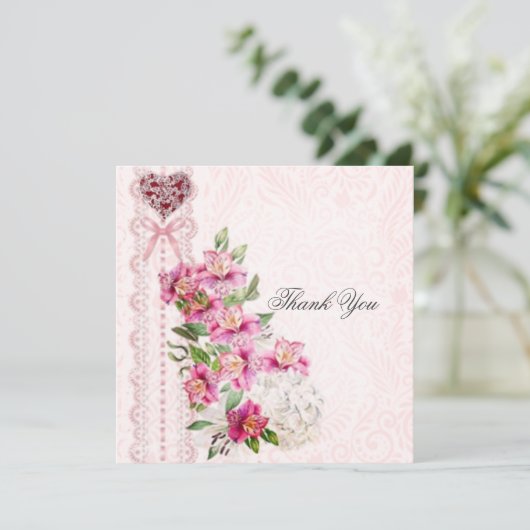 Mooie roze dank (Staand voorkant)