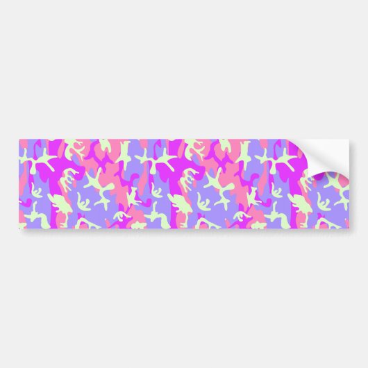 Mooie roze digitale camouflagepatroon bumpersticker (Voorkant)