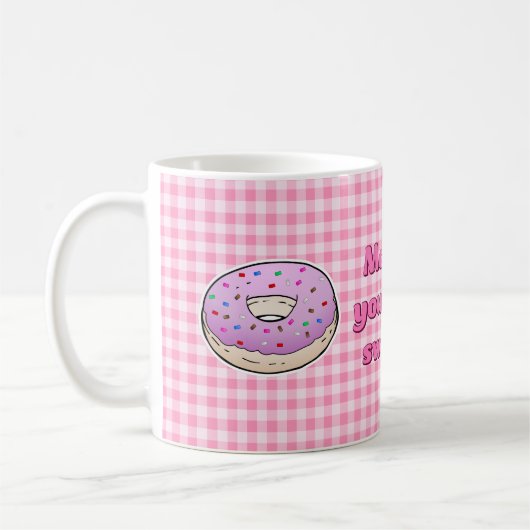 Mooie Roze Donut Koffiemok (Links)