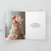 Mooie Roze Draak Niece 9e Verjaardag Groet Kaart (Binnen)