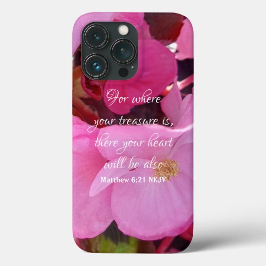 Mooie roze drijft uw schatbare bijbelse versie aan Case-Mate iPhone case (Achterkant)