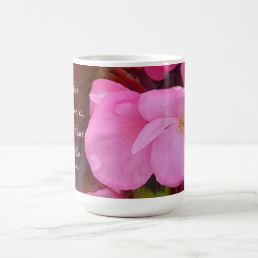 Mooie roze drijft uw schatbare bijbelse versie aan koffiemok (Center)