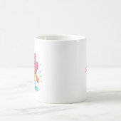 Mooie Roze Eend Aangepaste Naam Koffiemok (Center)